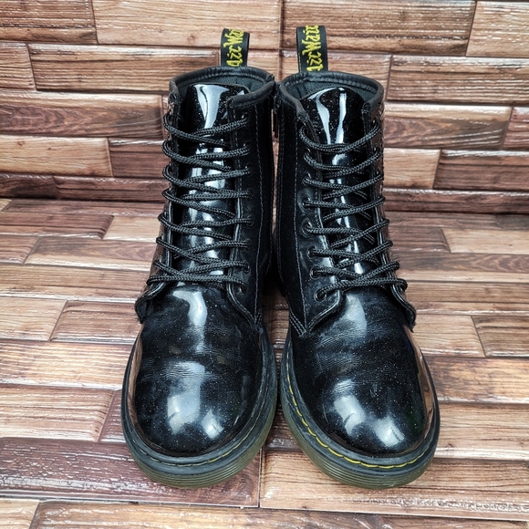 black glitter dr martens size 5